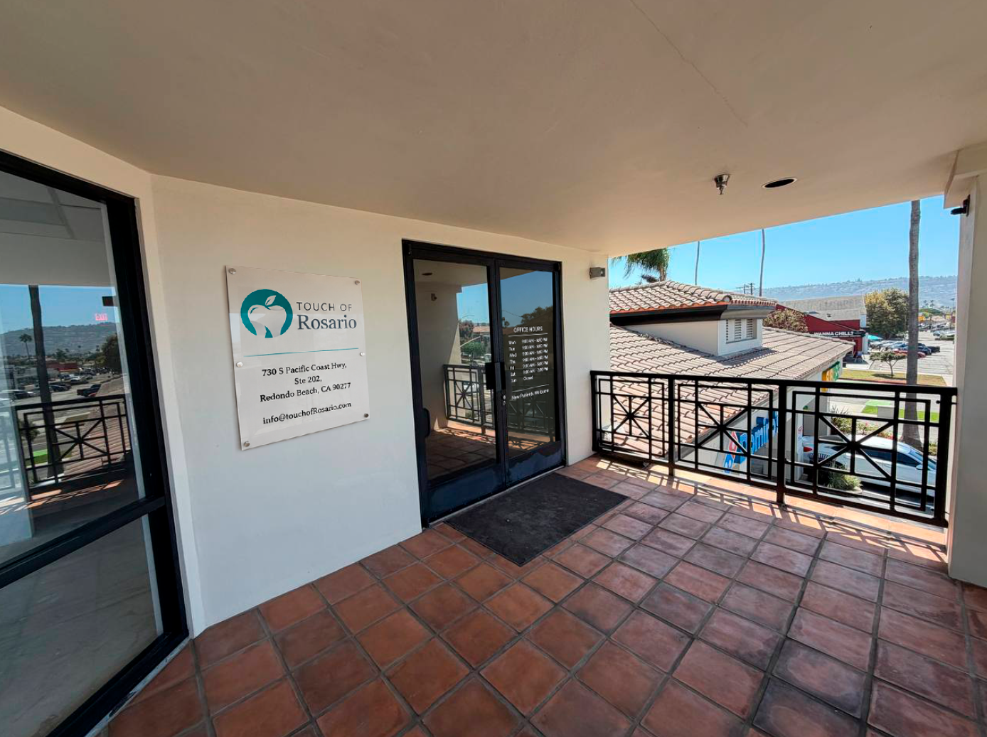 Exterior entrance of Touch of Rosario in Redondo Beach